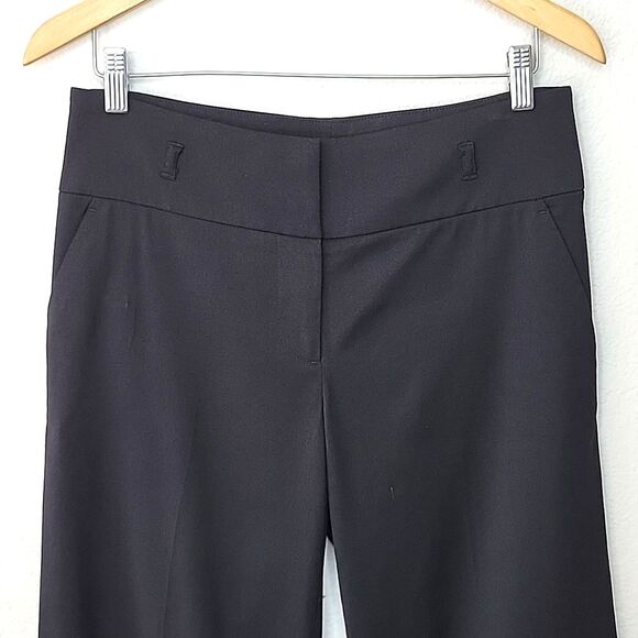 H&M Women's Modern Classic Black Wide Leg Dress Pants size 8 Creased Pockets - Picture 2 of 11